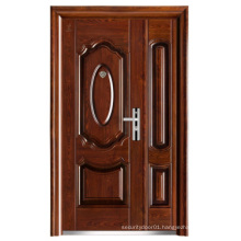 Walnut Colour Mother-Son Steel Security Door